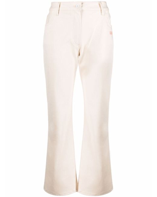 Off-White cropped flared jeans