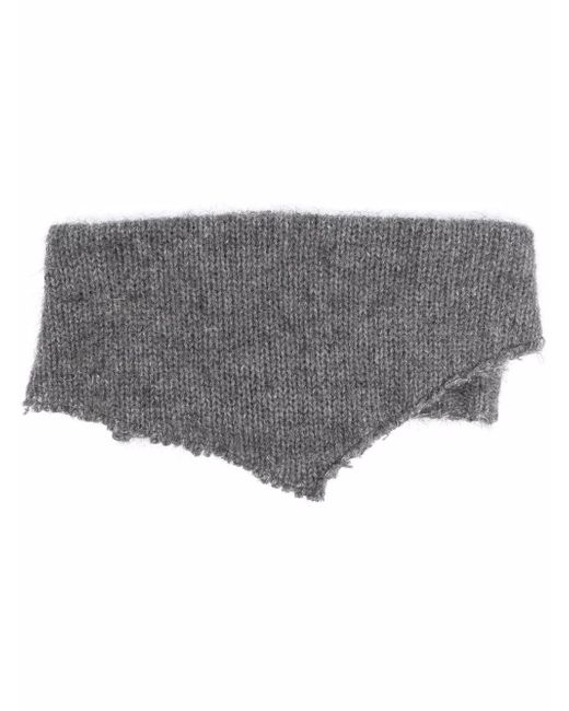 Raf Simons logo-patch knitted scarf