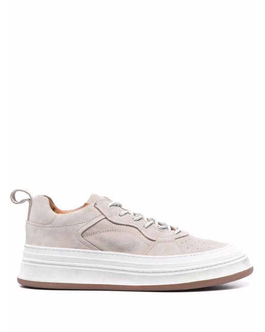 Buttero® panelled low-top suede sneakers