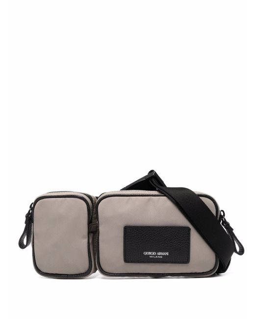 Giorgio Armani logo-patch zipped belt bag