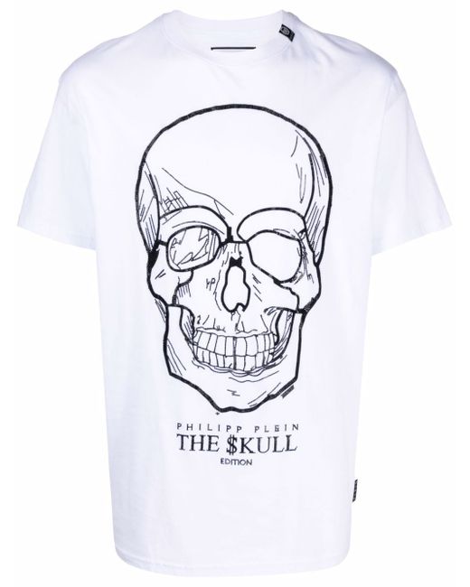 Philipp Plein skull-print cotton T-shirt