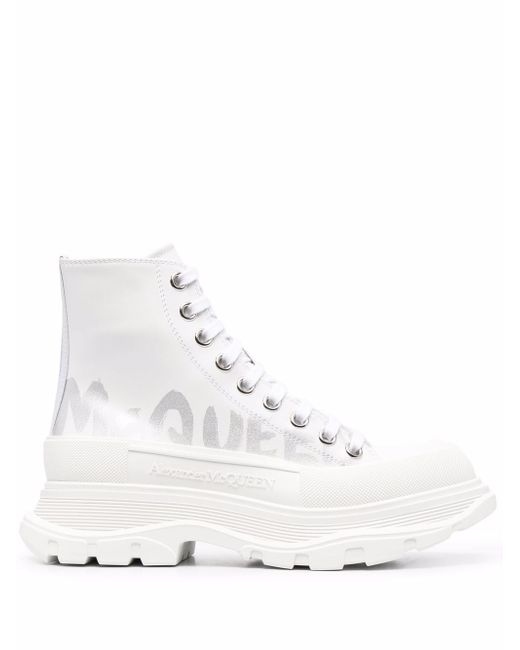 Alexander McQueen Tread Slick lace-up boots