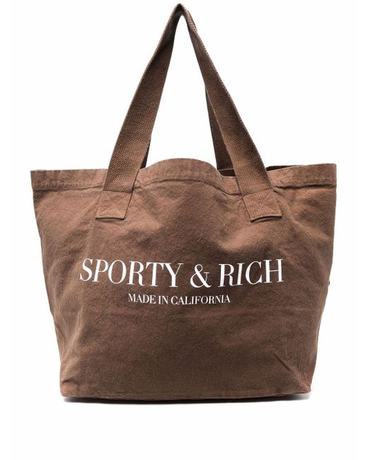 Sporty & Rich logo-print tote bag