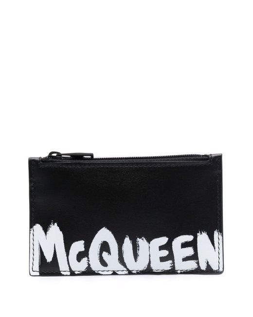 Alexander McQueen logo-print leather wallet