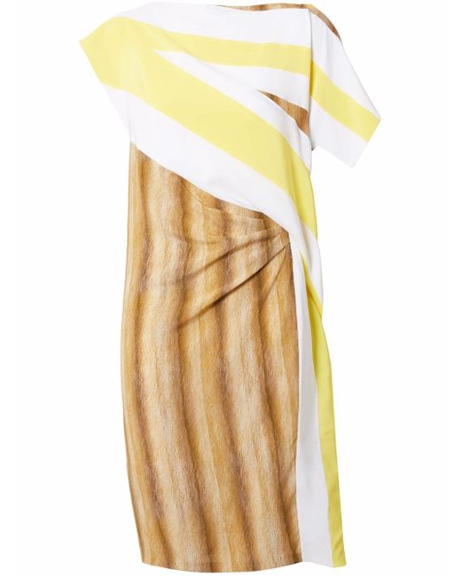 Burberry graphic-print asymmetric dress