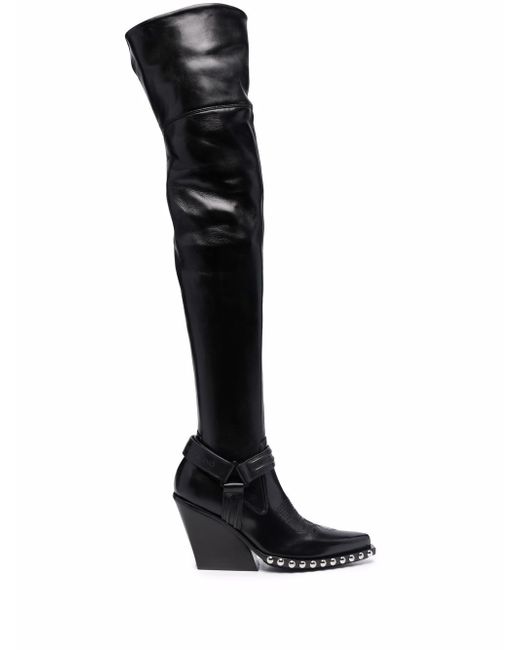 Ermanno Scervino Texan 75mm over-the-knee leather boots