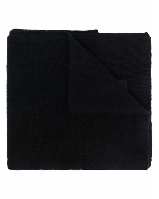 Dondup logo-patch knitted scarf