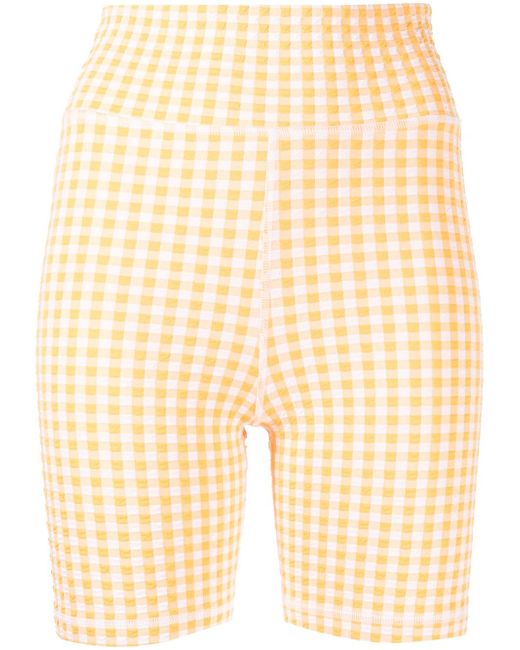 The Upside gingham spin shorts