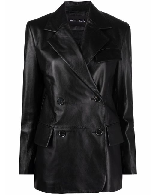 Proenza Schouler single-breasted leather blazer