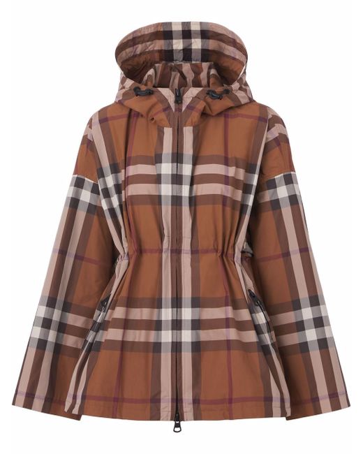 Burberry check-print hooded jacket