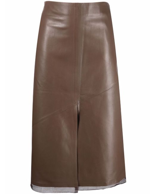 Aeron layered straight skirt