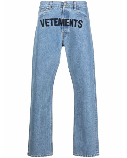 Vetements low-rise straight-leg jeans