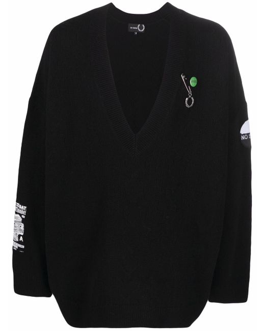 Raf Simons X Fred Perry V-neck knitted cardigan