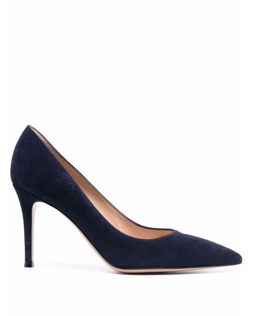 Gianvito Rossi pointed 90mm heeled suede pumps