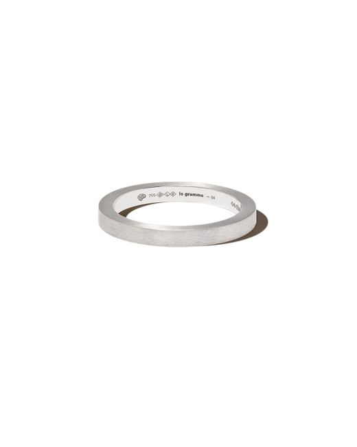 Le Gramme 18kt white gold 5g ribbon brushed band ring