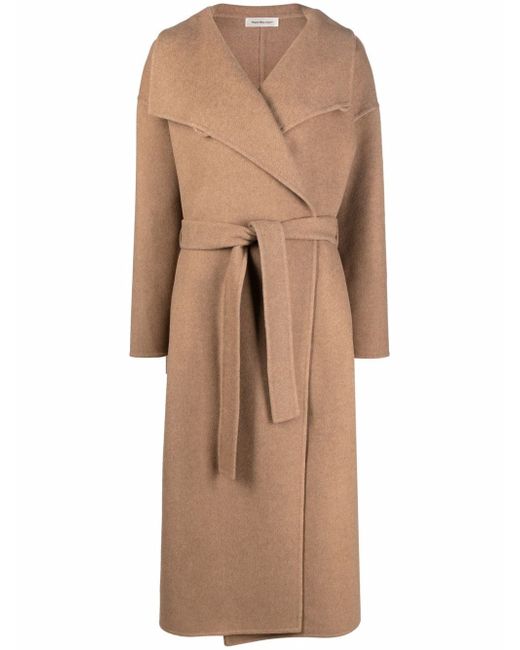 There Was One oversized-lapel belted coat