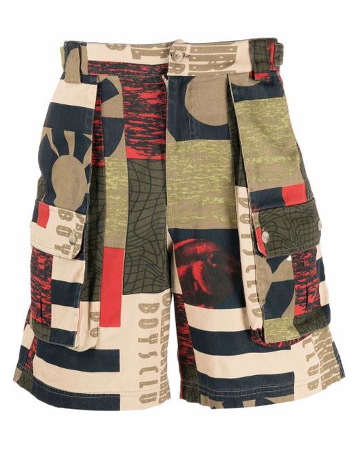 Billionaire Boys Club patchwork print cargo shorts