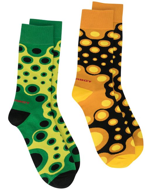 Charles Jeffrey Loverboy frog-print socks