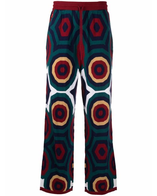 Charles Jeffrey Loverboy geometric-print drawstring-waist trousers