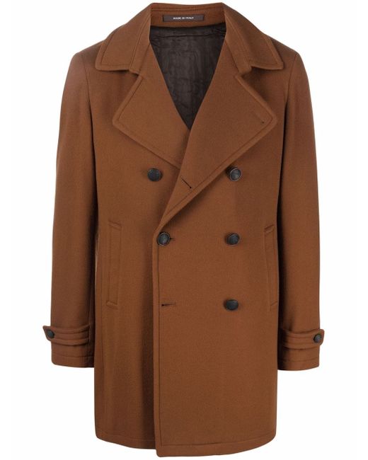 Tagliatore double-breasted wool-blend coat
