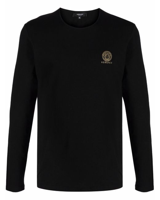 Versace logo-print long-sleeved T-shirt