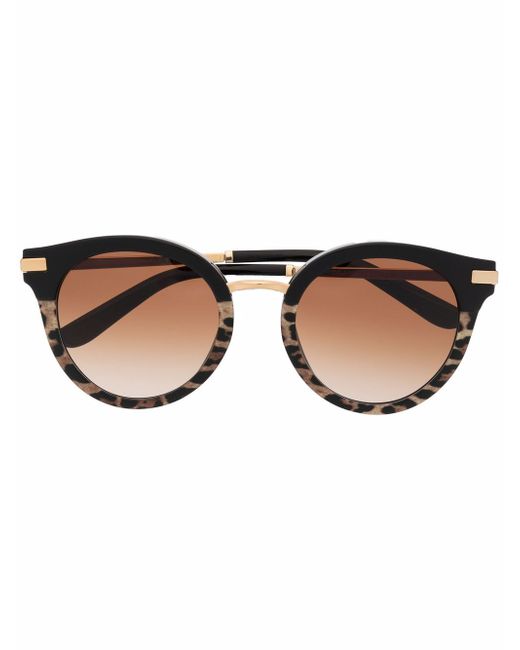 Dolce & Gabbana tortoiseshell round-frame sunglasses