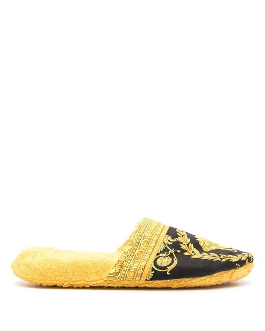 Versace Medusa print slippers