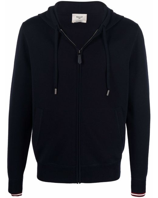 Bally long-sleeved zipped-up hoodie