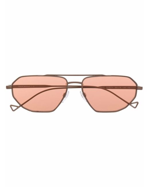 Emporio Armani square aviator sunglasses
