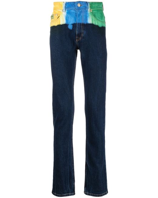 Versace Jeans Couture colour-block slim-fit jeans