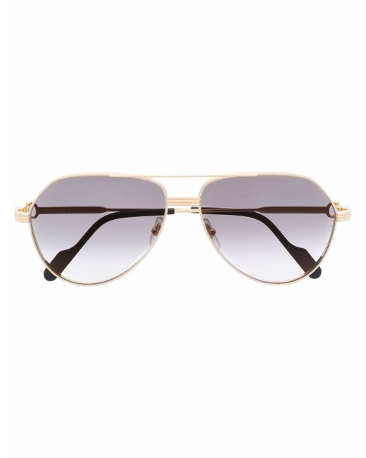 Cartier aviator-frame metal sunglasses