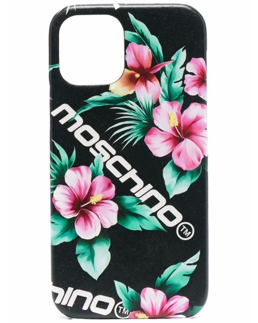 Moschino Hibiscus print iPhone 12 case