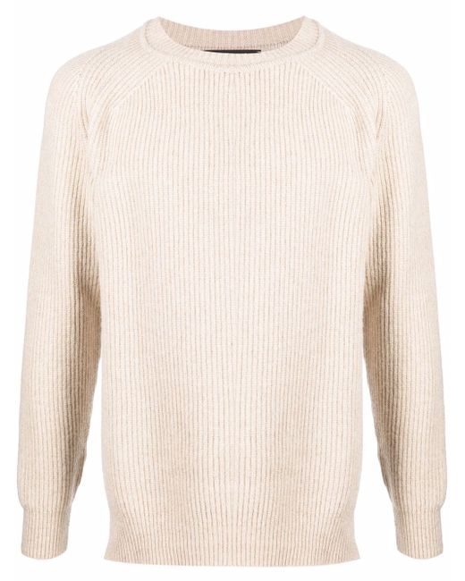 Costumein ribbed-knit crew neck jumper