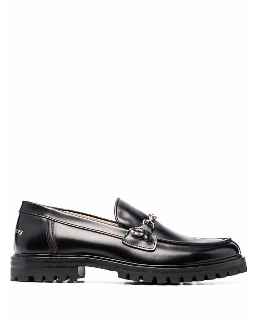 Filling Pieces chain-embellished leather loafers