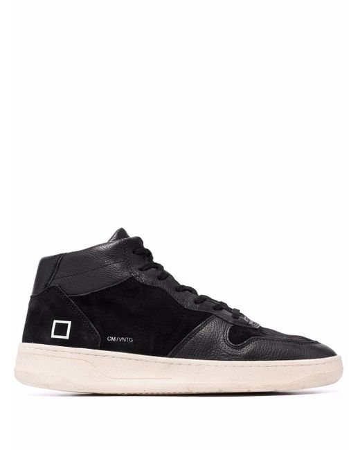 D.A.T.E. panelled high-top sneakers