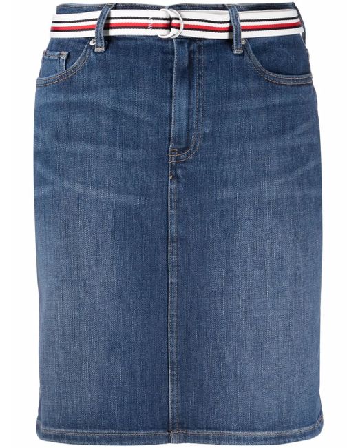 Tommy Jeans Rome high-rise straight denim skirt
