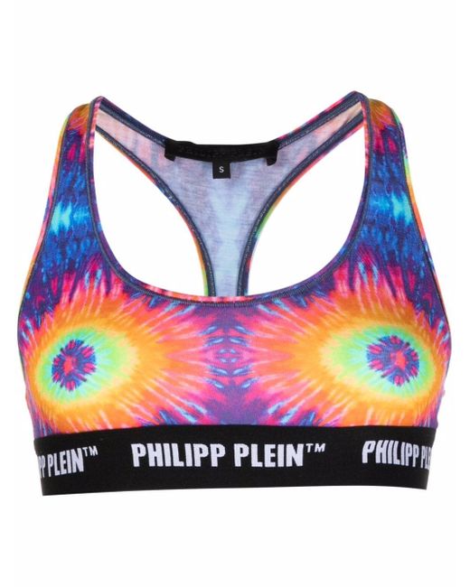 Philipp Plein tie-dye logo-undebrand bra