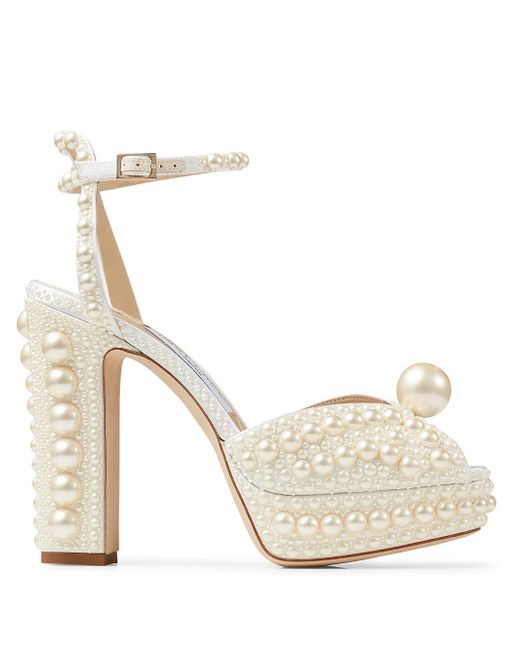Jimmy Choo pearl-embellished open-toe sandals