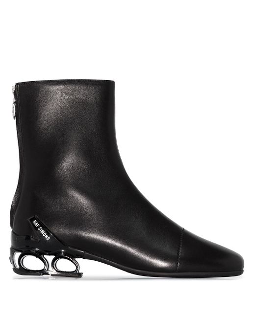 Raf Simons Cycloid-4 leather ankle boots