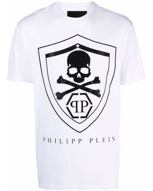 Philipp Plein rhinestone logo T-shirt