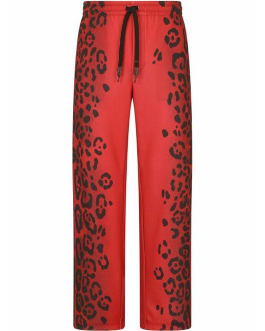 Dolce & Gabbana leopard-print wide-leg trousers