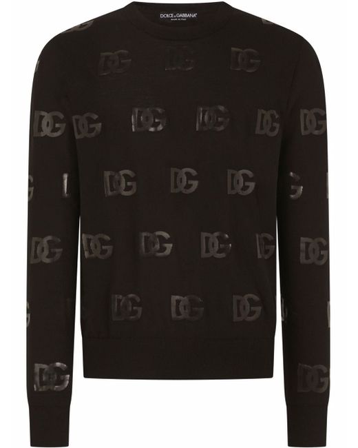 Dolce & Gabbana sequin-logo jumper