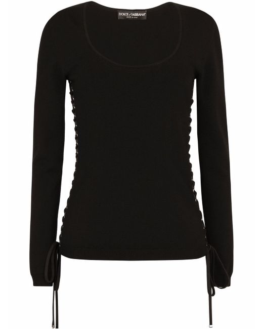 Dolce & Gabbana lace-up fitted jumper