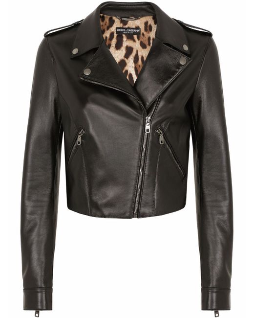 Dolce & Gabbana cropped leather jacket