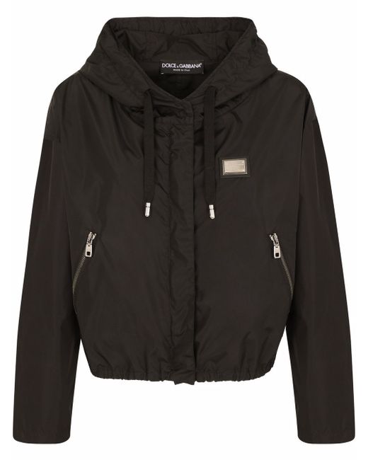 Dolce & Gabbana logo-patch hooded jacket