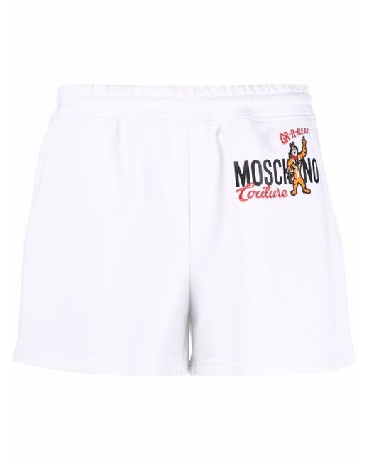 Moschino logo-printed track shorts