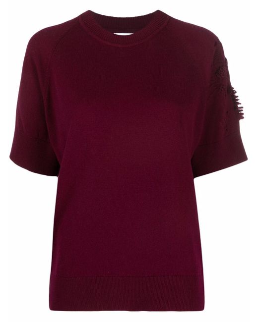 Barrie cashmere short-sleeved top