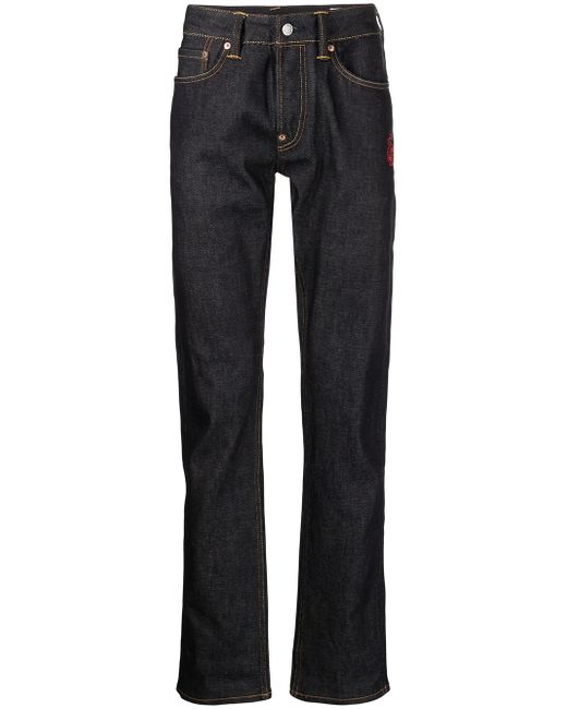Evisu contrasting-panel jeans