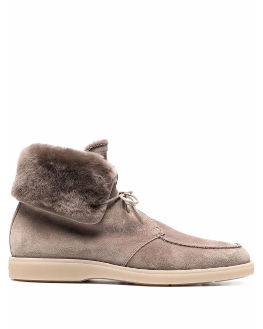 Santoni shearling-lined ankle boots