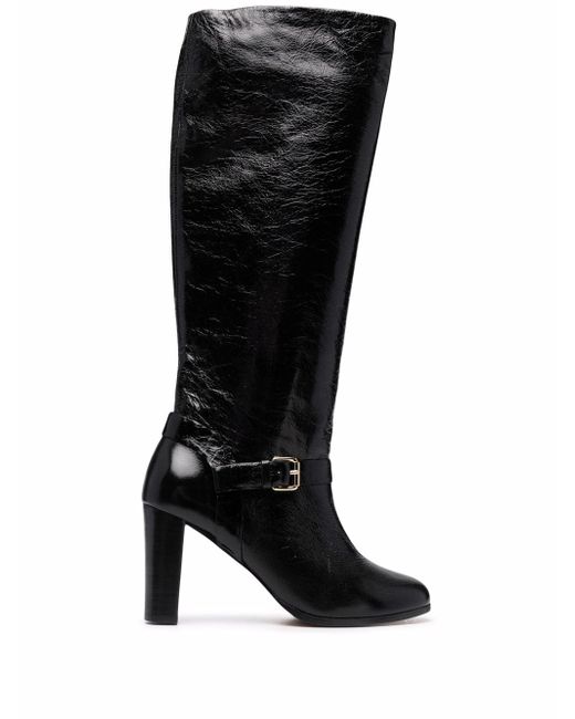 Tila March crinkle-effect leather boots